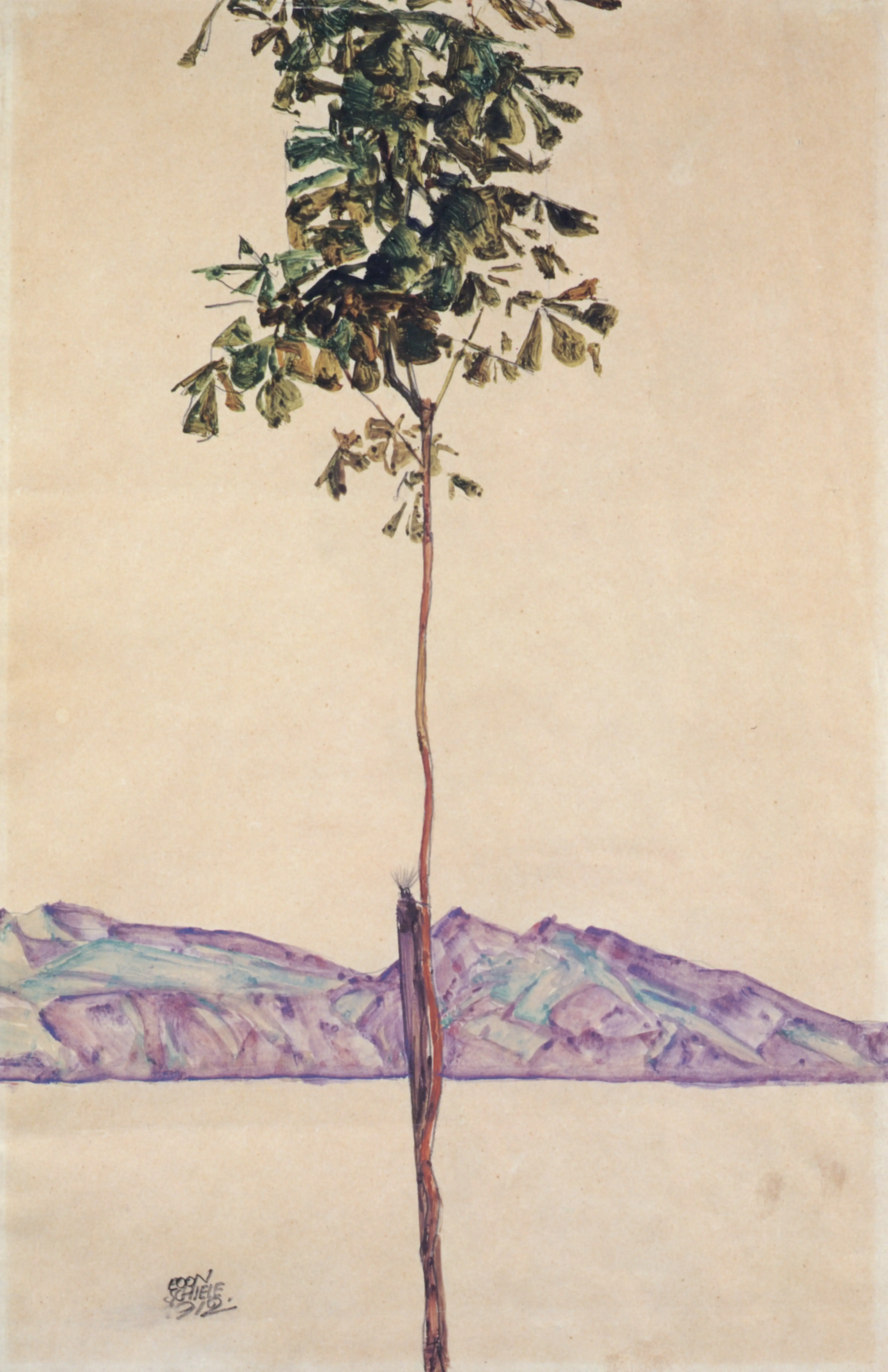 Chestnut Tree at Lake Constance, 2020 — Óleo sobre lino